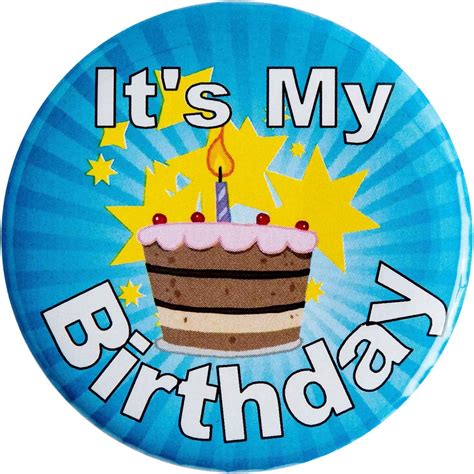 Its My Birthday Button 2 14 Blue Magnet Its My