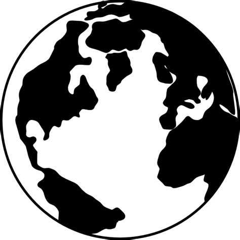 Black And White Globe Clip Art