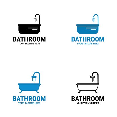Diseños De Logotipos De Baño Servicio Moderno Y Sencillo Adecuado