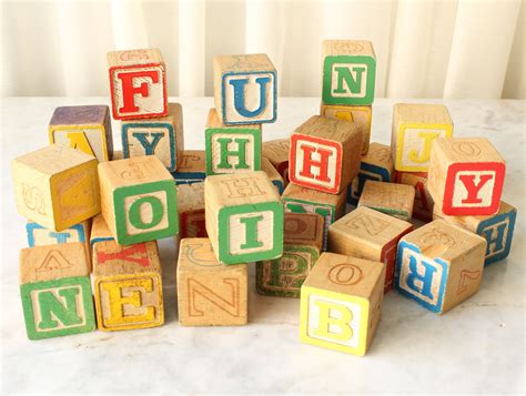Wooden Letter Blocks Decor Letters