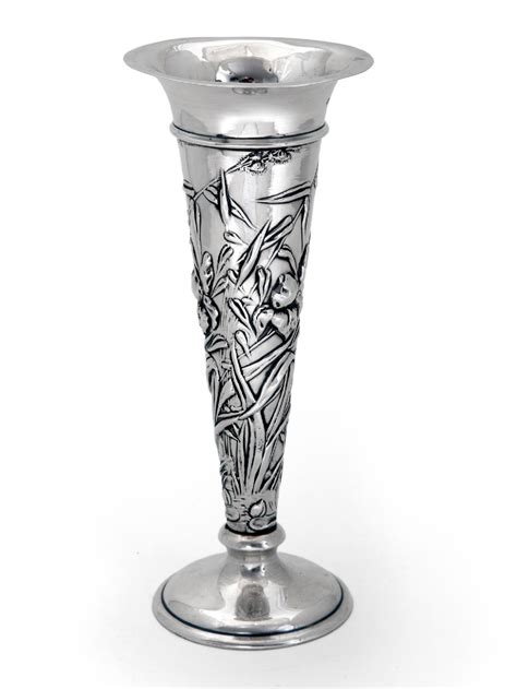 William Comyns Silver Vase In An Art Nouveau Style 668822 Uk