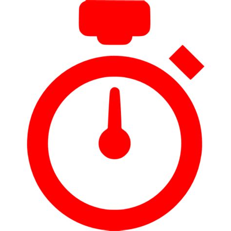 Red Stopwatch Icon Free Red Stopwatch Icons