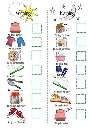 Free Printable Kids Daily Routine Checklist Little Mager House F42