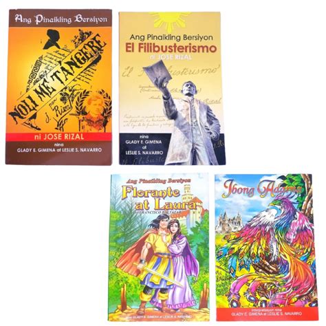 Books For Secondary Level Noli Me Tangere El Filibusterismo Ibong Adarna Florante At Laura