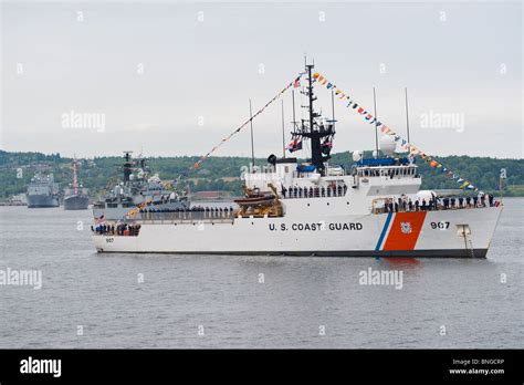 US Coast Guard cutter USCGC ESCANABA sits at anchor during the 2010