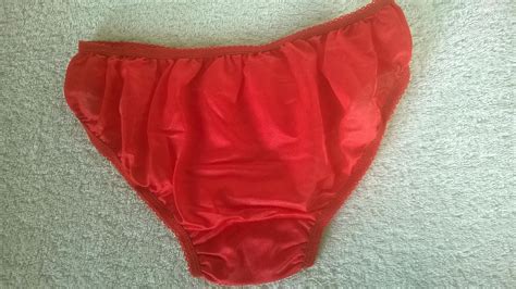 pretty vintage red 100 nylon brief panties bikini knickers ladies 10 s ebay