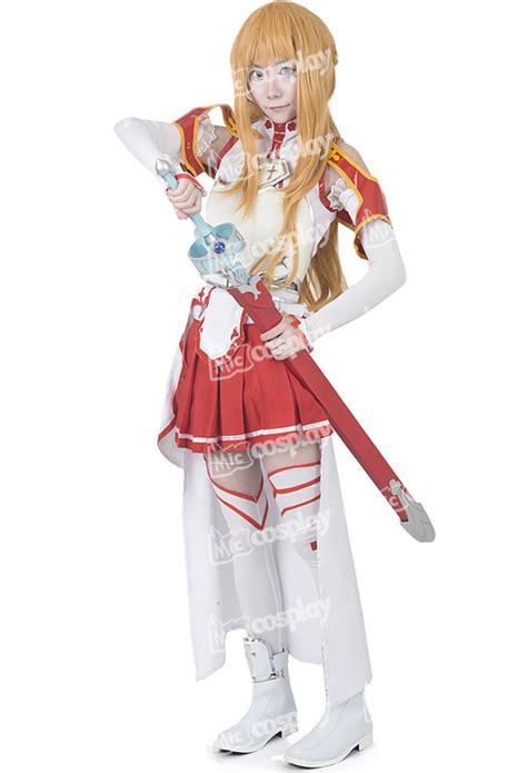 Anime Sword Art Online Asuna Yuuki Cosplay Costume Halloween Party