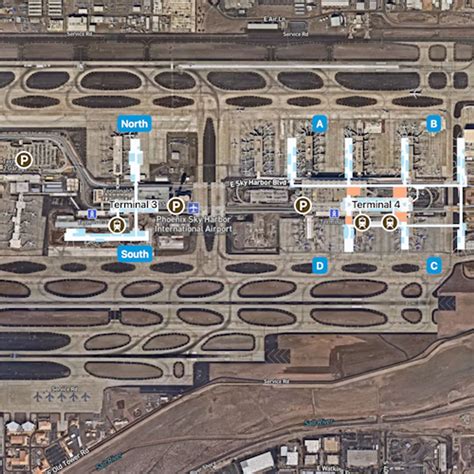 Phoenix Airport Map Guide To Phxs Terminals
