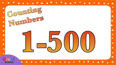 Counting 1 500 Numbers 1 500 Numeros 1 500 Counting From 1 500