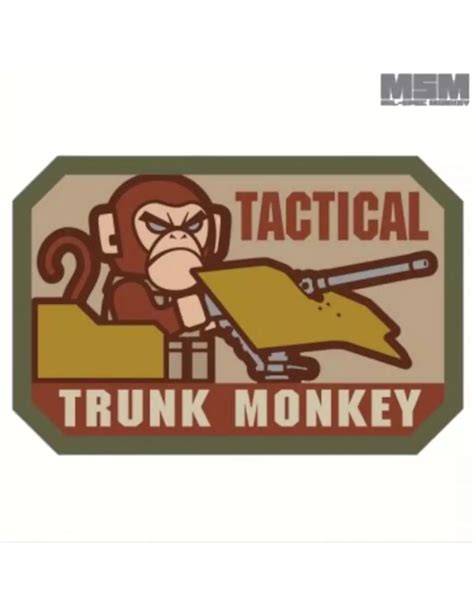 Mil Spec Monkey Tactical Patch With Velcro Trunk Monkey