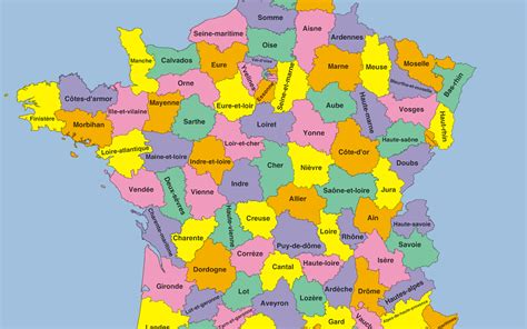 Карта франции на русском языке с городами и провинциями подробная с