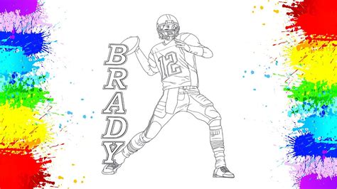 Tom Brady Tampa Bay Buccaneers Watercolor Strokes Pixel Art 1