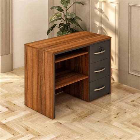 Arya 71″ Modern Home And Office Furniture Desk Rustic Brown And Black