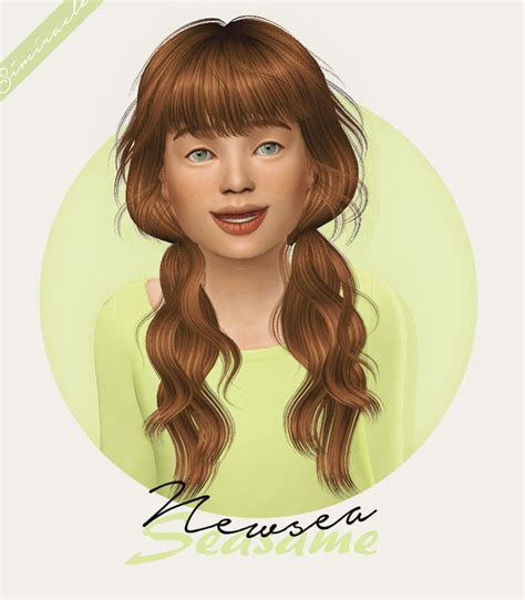 Simiracle Newsea`s Seasame Hair Retextured Kids Version Sims 4