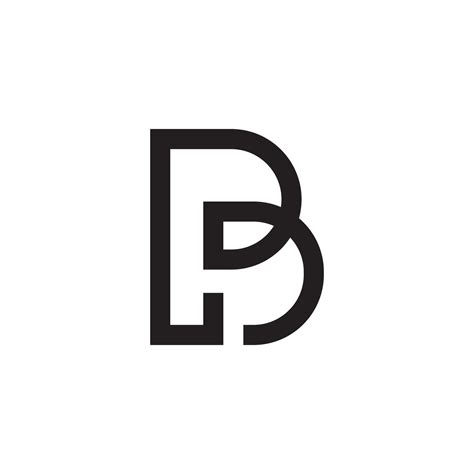 Letter Pb Or Bp Initial Line Art Geometric Abstract Monogram Logo P
