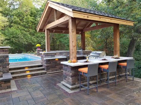 Outdoor Bar And Pool Area Kings Material