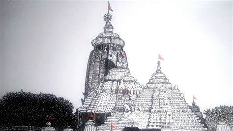 Jagannath Temple Drawing Puri Odisha Youtube