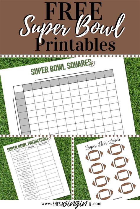 Super Bowl Party Free Printables Printable Templates