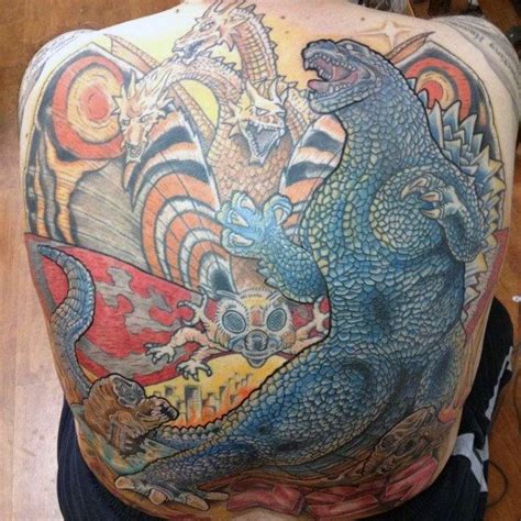 Godzilla Tattoo Designs For Men Awakened Sea Monster Ink Schulterpanzer Tattoo Norse
