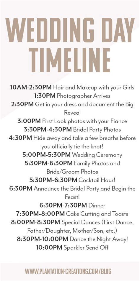 How To Create Your Wedding Day Timeline — Sunnybrook Venue Roanoke S Premier Event Venue