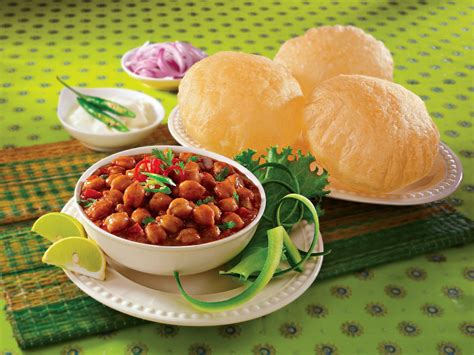 Find the perfect chole bhature stock photo. Indian Vegitarian Food: Chhole Bhature Recipe