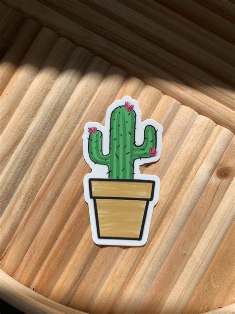Cactus Sticker Waterproof Etsy