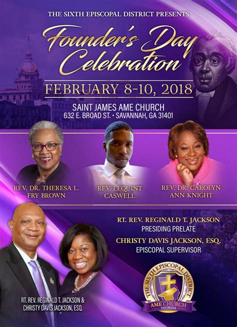 Join Us For Founders Day 2018 6th District Ame Church