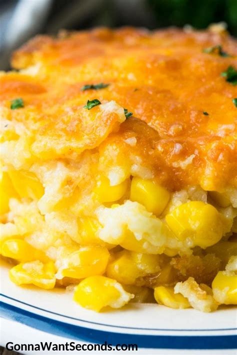 Directions in a large bowl, stir together the two cans of corn, corn muffin mix, sour cream and butter. Paula Deen Corn Casserole (With Video!) | Recipe | Creamy ...