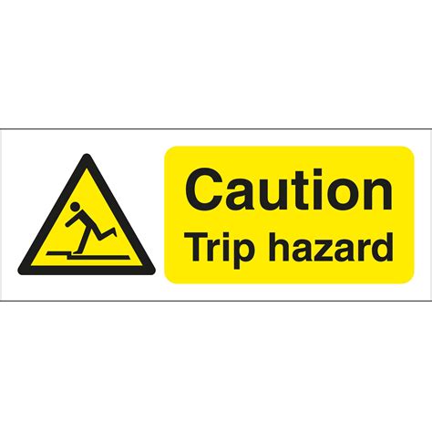 Caution Trip Hazard Signs Landscape First Safety Signs