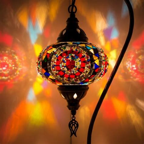 Turkish Moroccan Tiffany Style Handmade Colorful Mosaic Table Desk