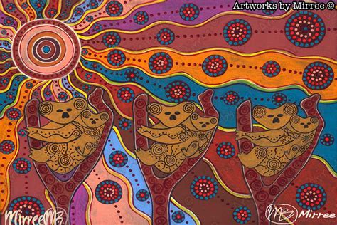 Day Time Koala Painting A3 Girlcee Print By Mirree Contemporary