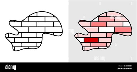 Hand Drawn Of Cracked Brick Walls Vector Illustration Stock Photo Alamy