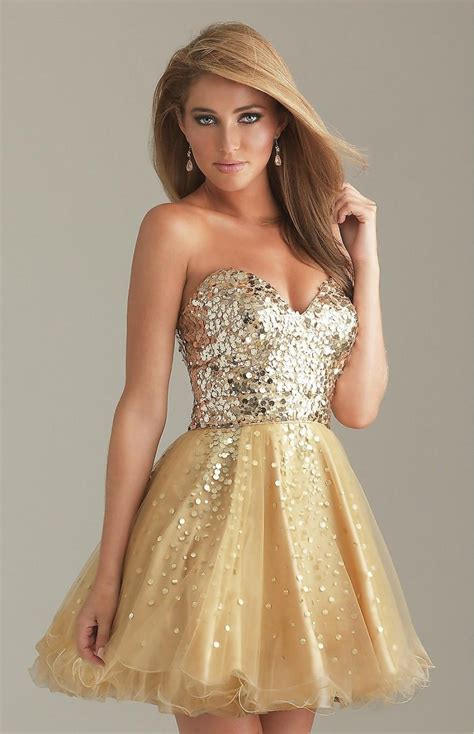 Short Gold Dress By Night Moves 2433434 Weddbook