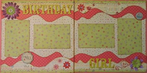 Birthday Girl 12x12 Premade 2 Page Scrapbook Layout Etsy Birthday
