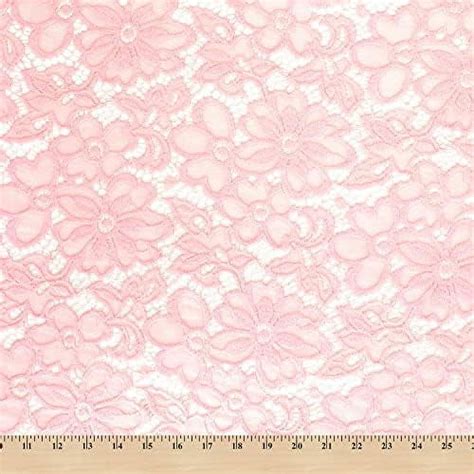 Lace Fabric Embroidered Spandex French Floral Florence 58 Wide By The Yard Pink