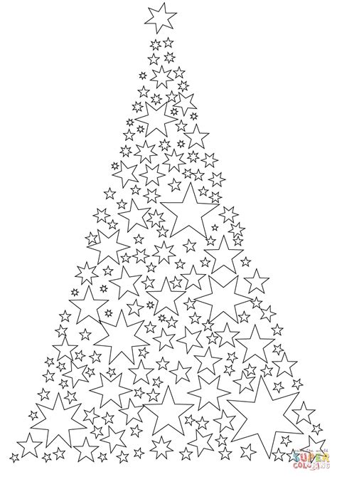 I know it may seem too early to submit something like this, but in all reality there is only three months before christmas is here once again. Christmas Tree Made of Stars coloring page | Free ...