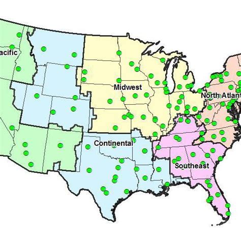 Five United States Geographic Regions Region Boundaries Correspond To