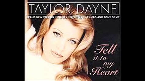 Taylor Dayne Tell It To My Heart Remix Youtube