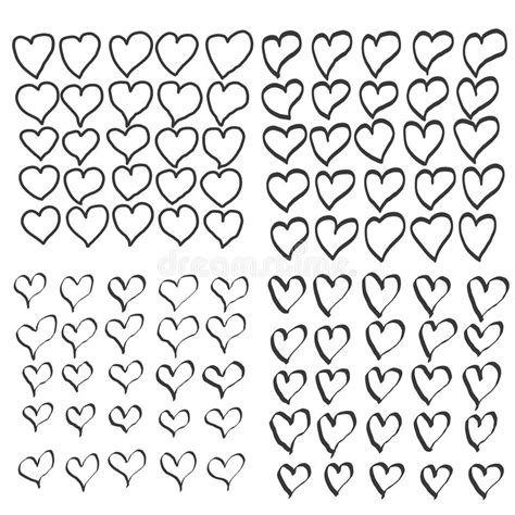 Hand Drawn Heart Set Stock Vector Illustration Of Drawn 84700241