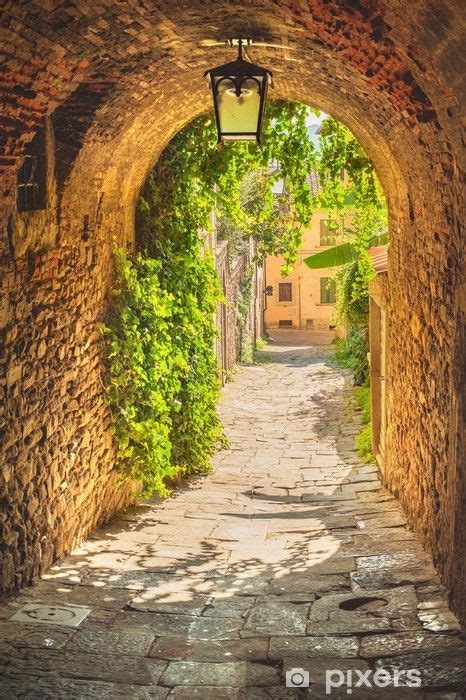 Wall Mural Old Streets Of A Medieval Tuscan Town Pixersus Tuscan