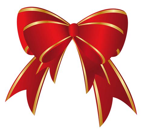 Christmas T Clip Art Christmas Red Gold Bow Png Clipart Png