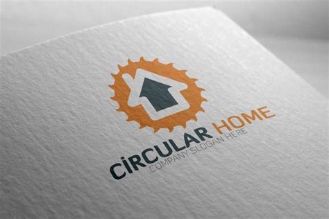 Circular Home Logo Home Logo Custom Logo Design Logo Design