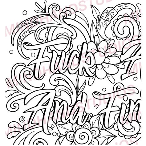 Coloring Page Fuck Around And Find Out Sassy Coloring Page Etsy Uk