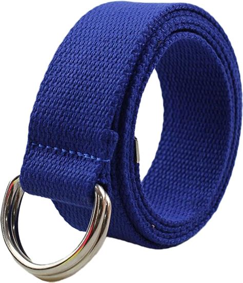 Jier D Double Ring Canvas Unisex Belts Web Canvas Double D Ring Belt