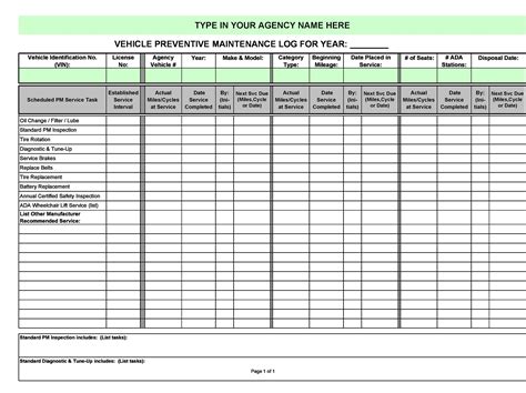 A maintenance report form is a document that is used to keep maintenance record of different things at a different level. 43 Printable Vehicle Maintenance Log Templates ᐅ TemplateLab