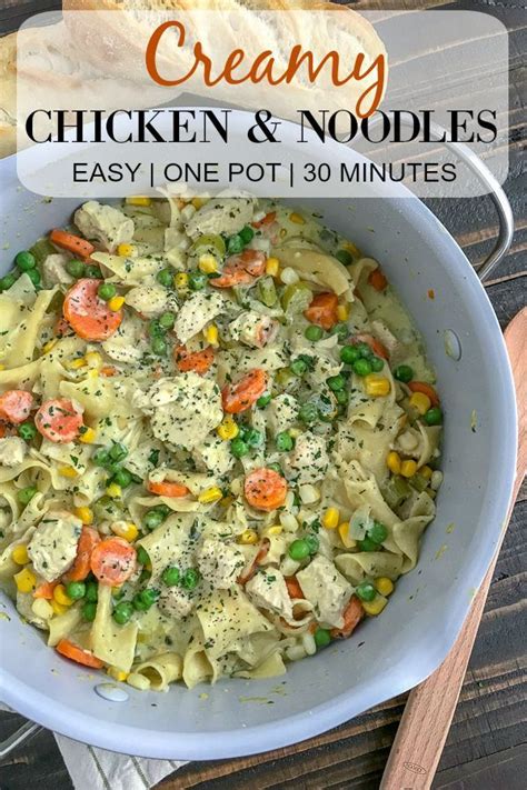 In case you haven't been following speaking of the noodles, i'm hoping you go with the wide ones i used. Easy One Pot Creamy Chicken and Noodles | Recipe | Creamy chicken, noodles, Creamy chicken ...