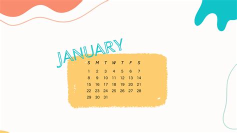 Free January 2023 Desktop Calendar Backgrounds Easy Download