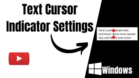 How To Change Text Cursor Indicator Settings In Windows 10 Youtube
