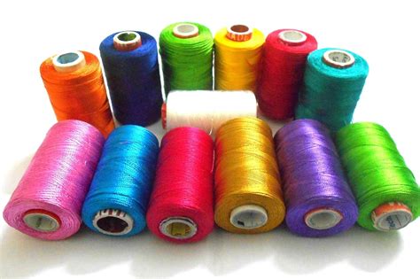 Goelx Silk Thread 13 Main Color Set For Jewellery Tassel Making
