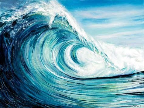 Pin By Alexia On Woves Wave Art Painting Ocean Waves Art Ocean Painting